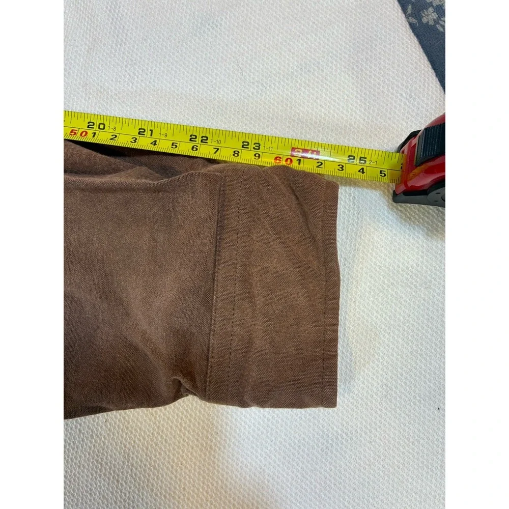 Vintage L.L. Bean Men's Large Tall Brown Flannel‎ Button Down Shirt Cotton Long